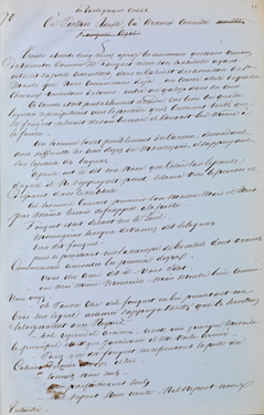 Photographie d'une page manuscrite de Dumas