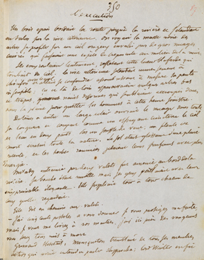 Photographie d'une page manuscrite de Maquet