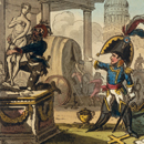 Caricature du pillage des reliques italiennes par Cruikshank