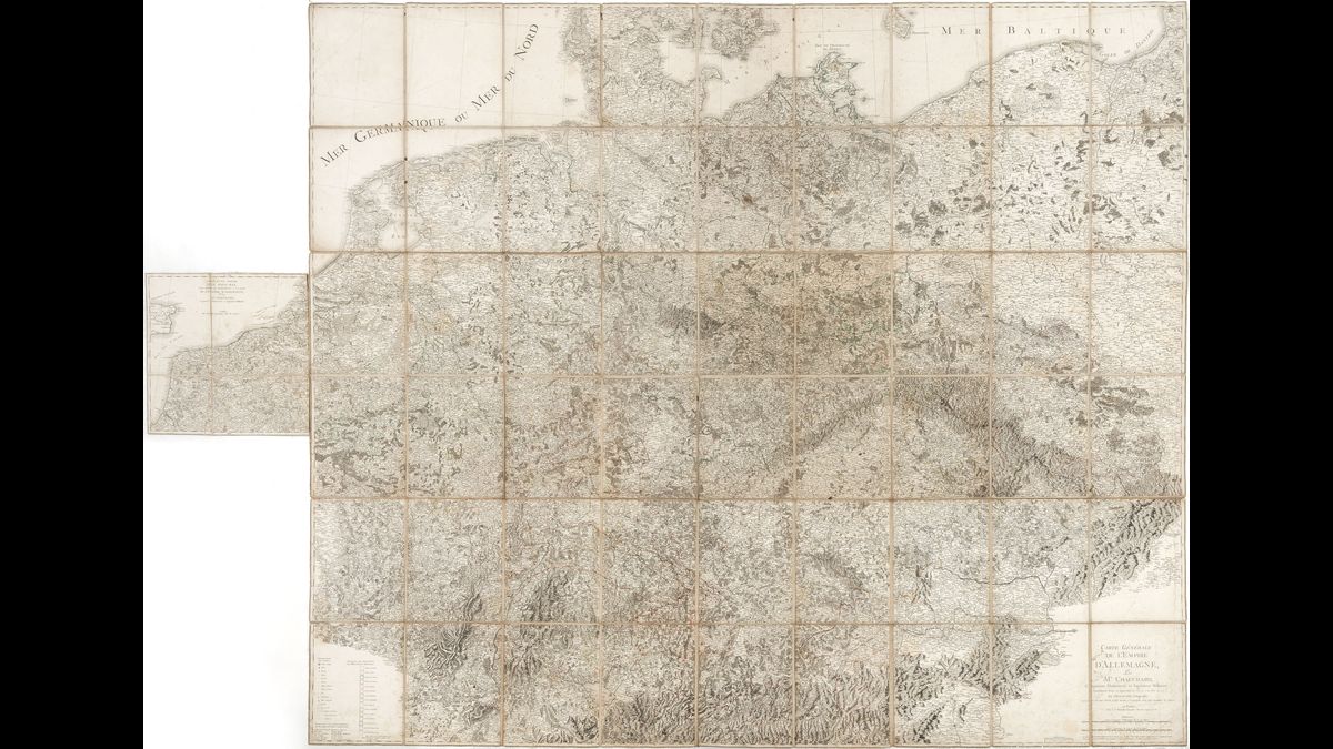 Carte générale d'Allemagne, 1801 (C) Paris - Musée de l'Armée, Dist. RMN-Grand Palais / Emilie Cambier