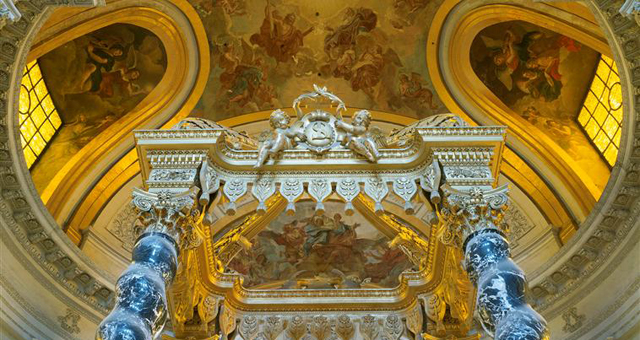 détail église du dôme, dorures