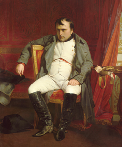 tableau de Napoléon Ier à Fontainebleau pas Delaroche