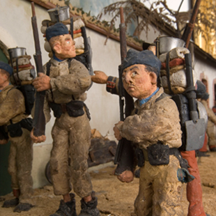 maquette d'une caserne militaire vue d'ensemble