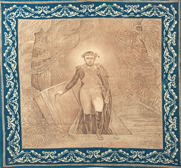 photographie mouchoir illustré Napoléon sortant du tombeau