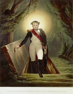 peinture Napoléon sortant du tombeau