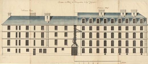 Plan de la caserne des mousquetaires