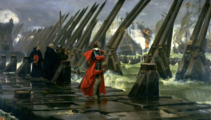 Tableau de Richelieu sur la digue de la Rochelle