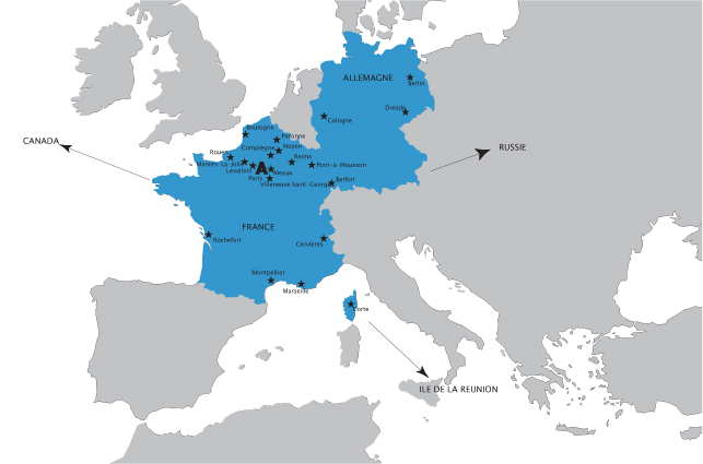 Cartographie des demandes de prêt au musée.