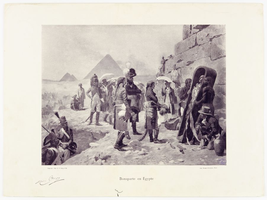 Napoléon Bonaparte devant les pyramides, contemplant la momie d'un roi (1798) © Paris - Musée de l'Armée, Dist. GrandPalaisRmn_Émilie Cambier