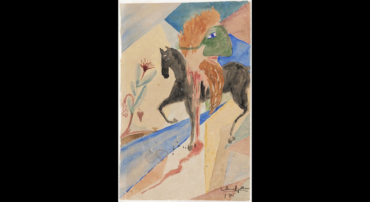 "Autoportrait en cavalier masqué décapité" - Guillaume Apollinaire - (C) Paris - Musée de l'Armée, Dist. RMN-Grand Palais / Émilie Cambier