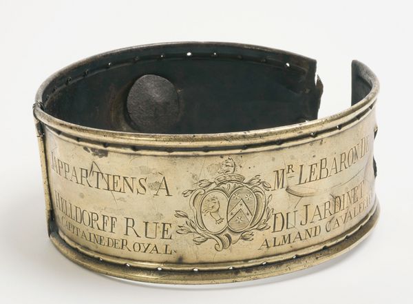 Collier de chien réalisé vers 1772