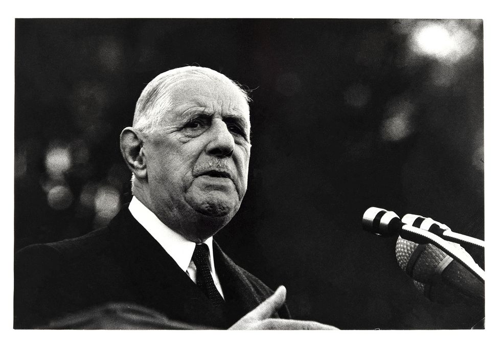Discours du président Charles de Gaulle à Quimper, le 1er février 1969, Herschtritt Léon (1936-2020) (c) Léon Herschtritt/LA COLLECTION, Paris, musée de l'Armée