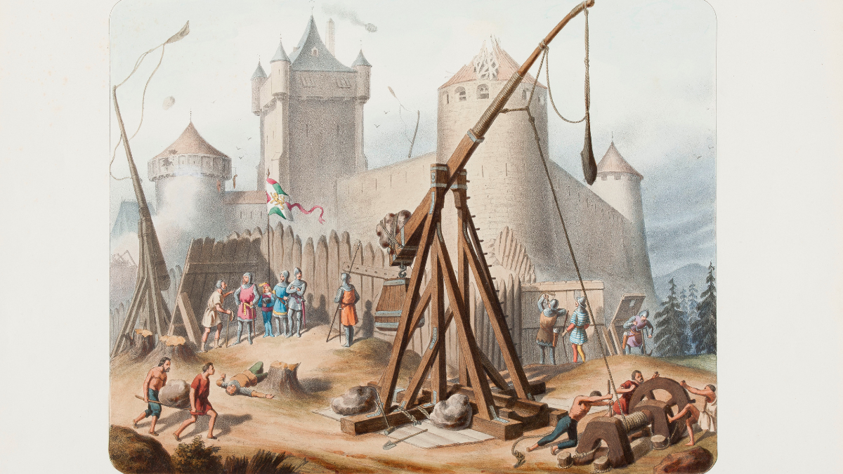 Auguste Louis Victor Moltzheim, "Batterie de siège au Moyen Âge, 1870" © Paris - Musée de l'Armée, Dist. RMN-Grand Palais / Émilie Cambier
