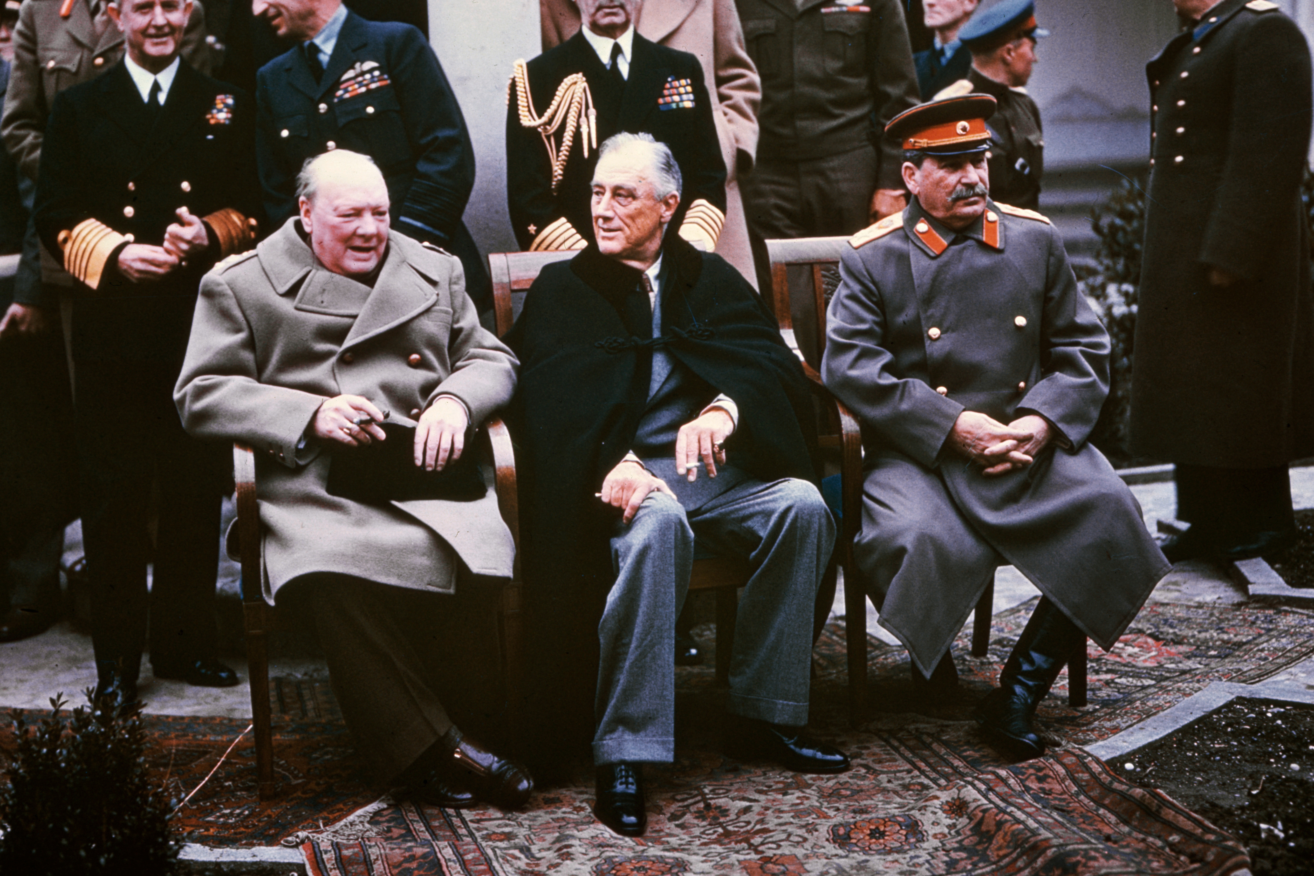 Les trois grands, Churchill, Roosevelt et Staline - © Wikipedia