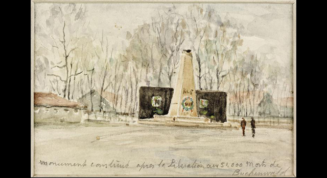 Buchenwald. Monument construit après la libération aux 51 000 morts