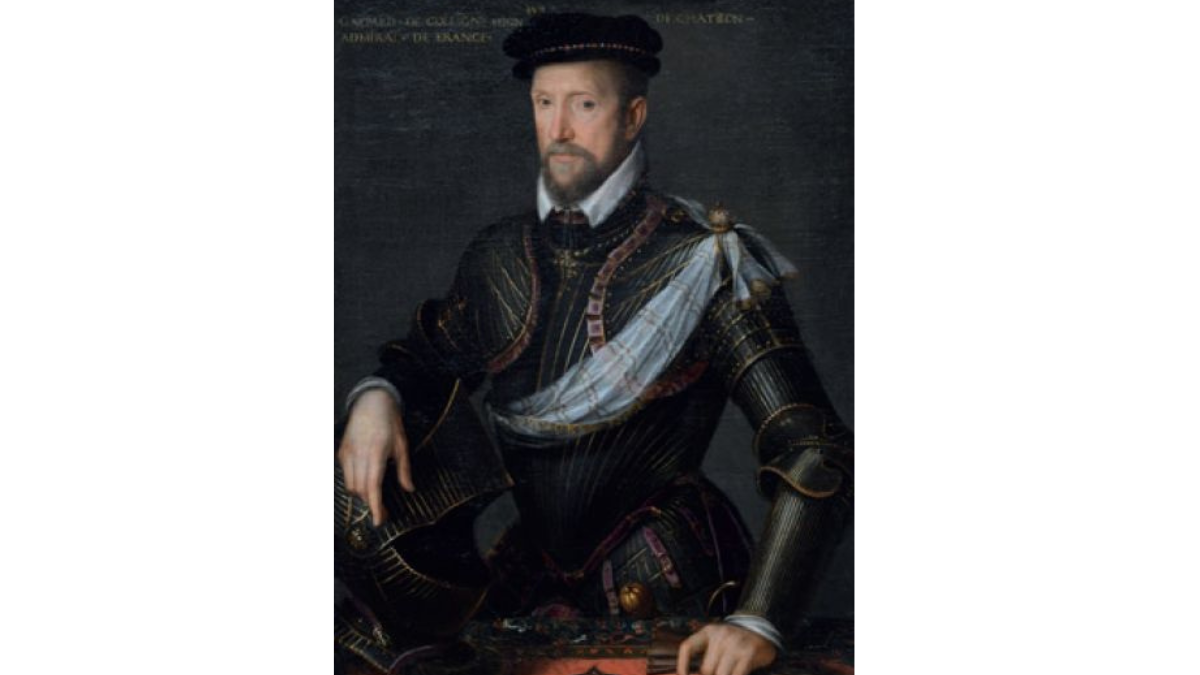 Anonyme, "Portrait de Gaspard de Coligny, seigneur de Châtillon, amiral de France", XVIe siècle © Société de l’histoire du protestantisme français, Paris