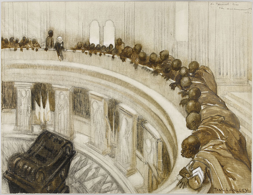 Paul Louis Lavalley, Visite des troupes sénégalaises au tombeau de Napoléon Ier © Paris - Musée de l'Armée, Dist. RMN-Grand Palais / Émilie Cambier