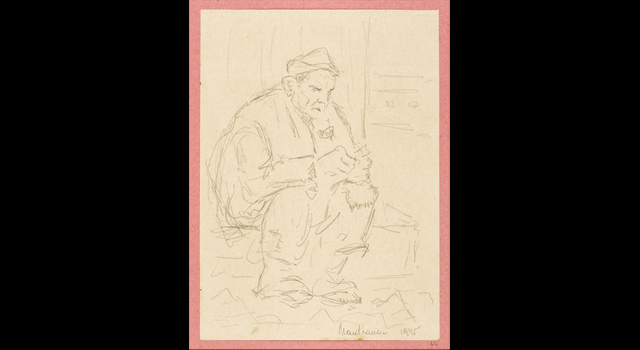 Homme assis. Mauthausen