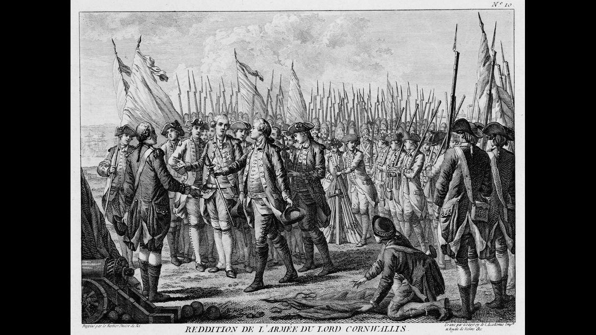 François Godefroy, Jean-Jacques François Le Barbier, "Reddition de l'armée du lord Cornwallis" (C) Paris - Musée de l'Armée, Dist. RMN-Grand Palais / image musée de l'Armée