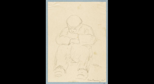 Homme assis. Mauthausen