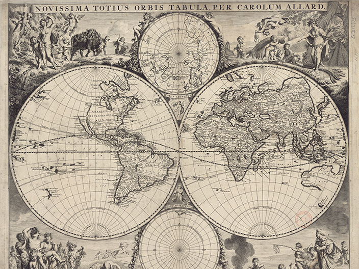 Carel Allard, Novissima cotius orbis tabula per carolum Allard © Bibliothèque nationale de France