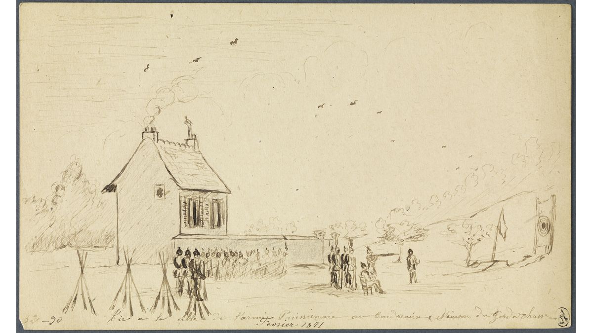 Tir à la cible de l'armée prussienne au Coudreaux, maison du garde chasse, Ernest Peulot  (C) Paris - Musée de l'Armée, Dist. RMN-Grand Palais / Philippe Fuzeau