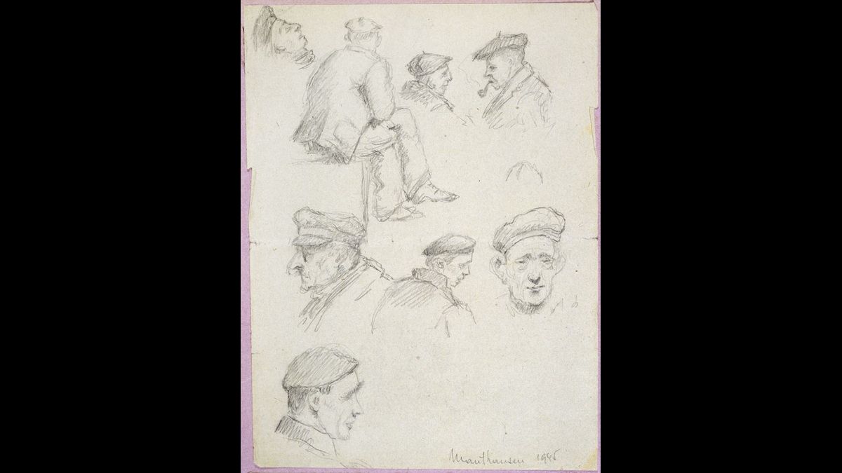 Détenu du camp de Mauthausen, 1945. Crayon graphite sur papier vélin (C) Paris - Musée de l'Armée, Dist. RMN-Grand Palais / Pascal Segrette