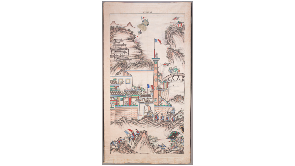 Anonyme, "Prise de Son Tay", vers 1890, don de Jacques-Paul Dauriac en 2013. Paris, musée de l'Armée