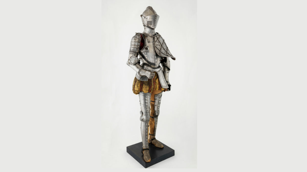 Atelier d'armes d'Augsbourg, "Armure de joute de Don Luis Rojas, marquis de Poza", vers 1550, achat en 1964. Paris, musée de l'Armée.