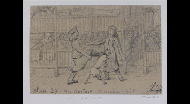 Ravensbrück. La violence. Au dortoir, block 27.