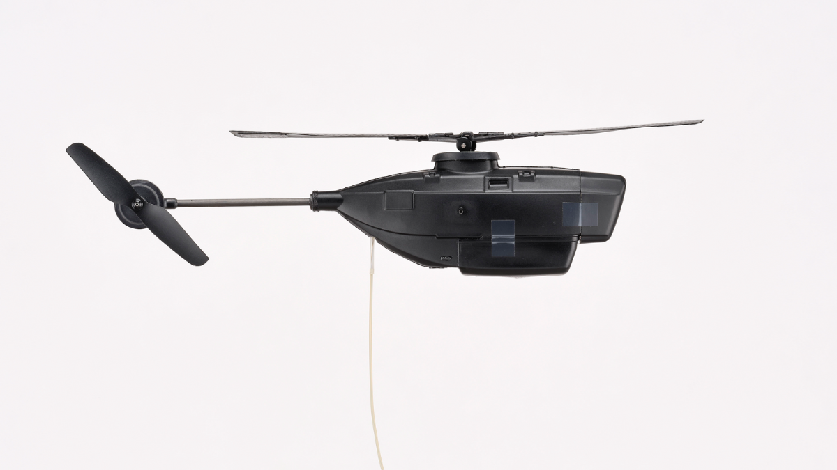 "Nanodrone BLACK HORNET 2", loaned by the 13th RDP. © Paris, Musée de l'Armée, Dist. RMN-Grand Palais / Thierry Ollivier