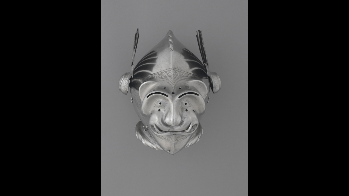 Armet à masque de lion - Les meilleurs spécialistes allemands ont participé à la sélection des pièces, issues pour la plupart d’anciens cabinets d’armes germaniques ou autrichiens confisqués par les Français au moment des guerres de la Révolution et du Premier Empire.  / Paris, musée de l’Armée, inv. H 123 © Paris - Musée de l'Armée, Dist. RMN-Grand Palais / Pascal Ségrette