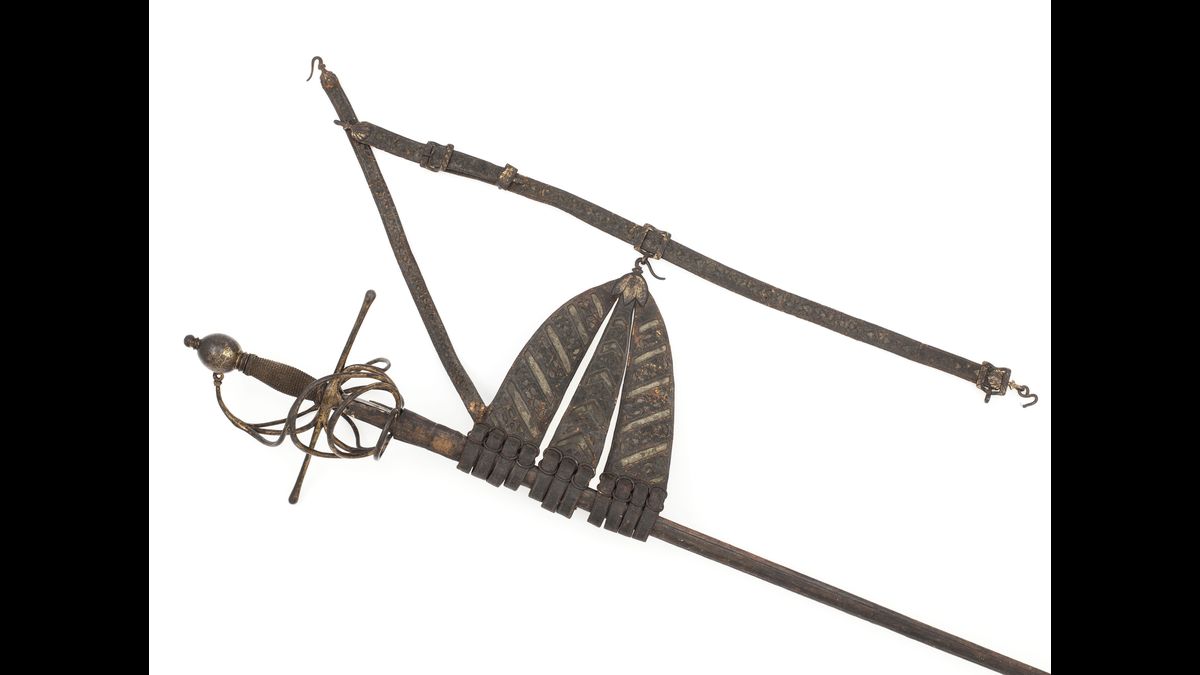 Epée avec fourreau et porte-épée vers 1630 (C) Paris - Musée de l'Armée, Dist. RMN-Grand Palais / Emilie Cambier