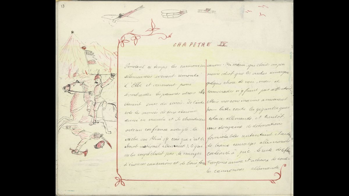 Pierre Baudry et Lucien Sinard « Chapitre IX », La guerre franco-allemande en l’an 1920, 1909-1910 (C) Paris - Musée de l'Armée, Dist. RMN-Grand Palais / image musée de l'Armée